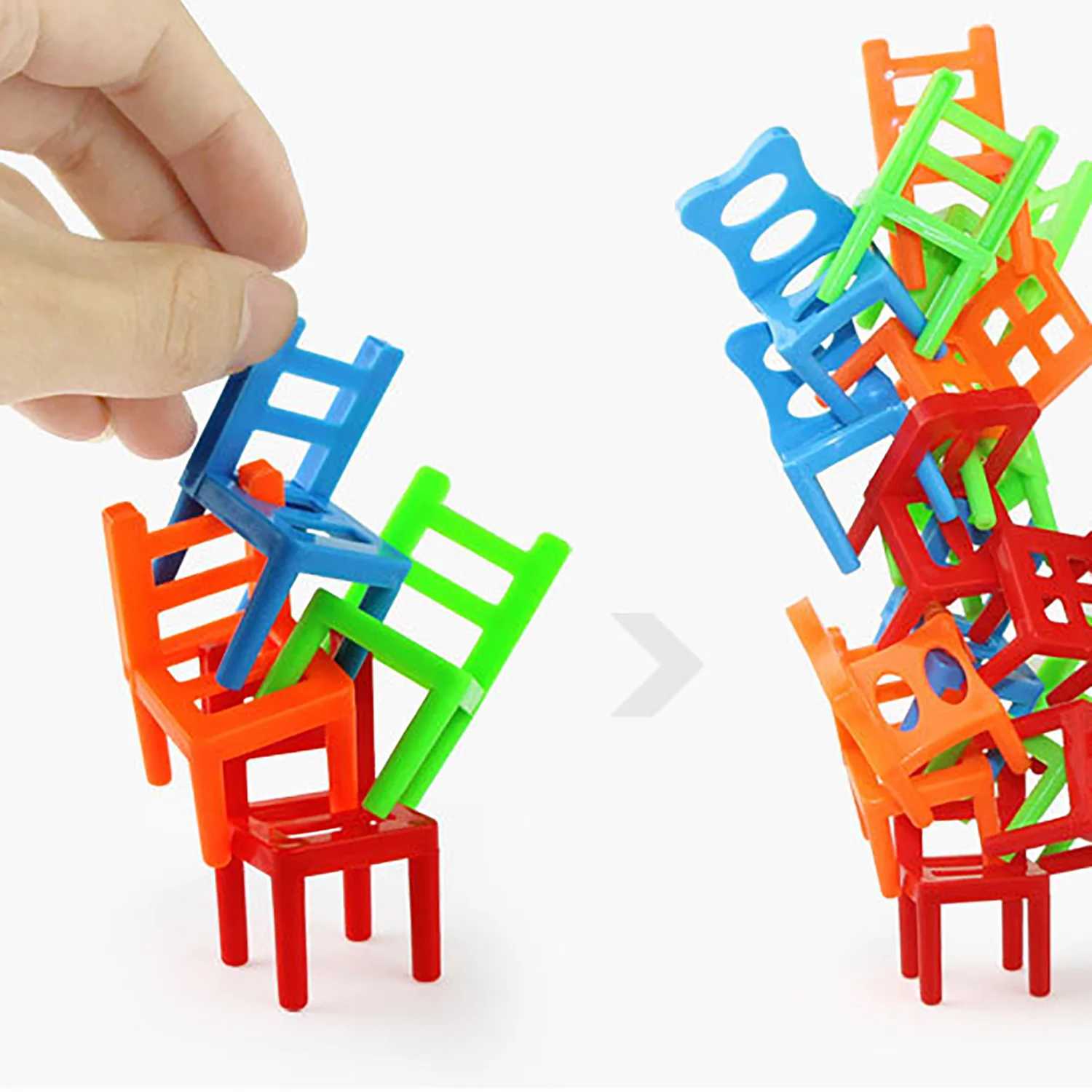 48pcs children's DIY stacking music building block balance chair toy puzzle parent-child interactive toy 3