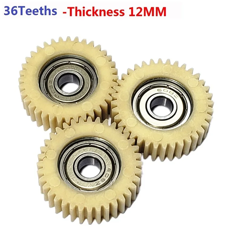 3pcs/set 36Teeth Outer Dia.38mm Thickness 10mm 12mm Electric Vehicle Bicycle Nylon Worm Gear Electric Bicycle Replacement Part,transmission gear,electric bike gear
