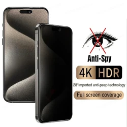 Full Cover Privacy Glass On iPhone 14 15 Pro Max Anti-Spy Screen Protector For iPhone 13 12 11 14 15Pro XS Max XR Tempered Glass