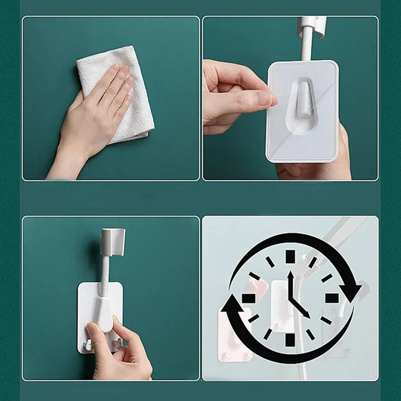 1pc Shower Head Holder Adjustable Self Adhesive Showerhead Bracket Wall Mount Stand SPA Bathroom Universal showerhead holder
