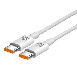 High - Speed Dual USB - C Fast Charging Cable - 120W Power Transfer, Various Lengths Available for 0.25m (Beige)