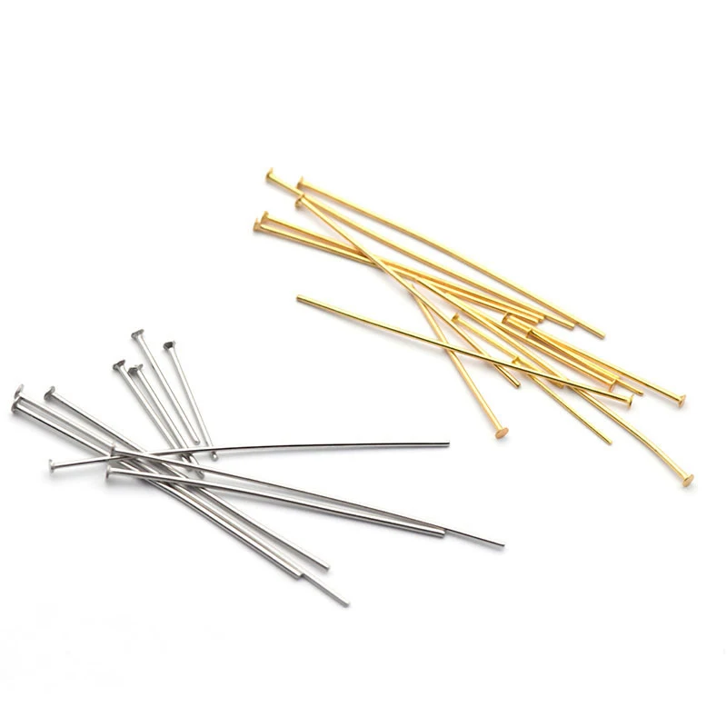 100pcs 20/30/40mm Edelstahl Flach kopfs tifte Kugel auge Kopfnadeln für DIY Ohrringe Perlen Schmuck herstellung liefert Zubehör – Detail 6