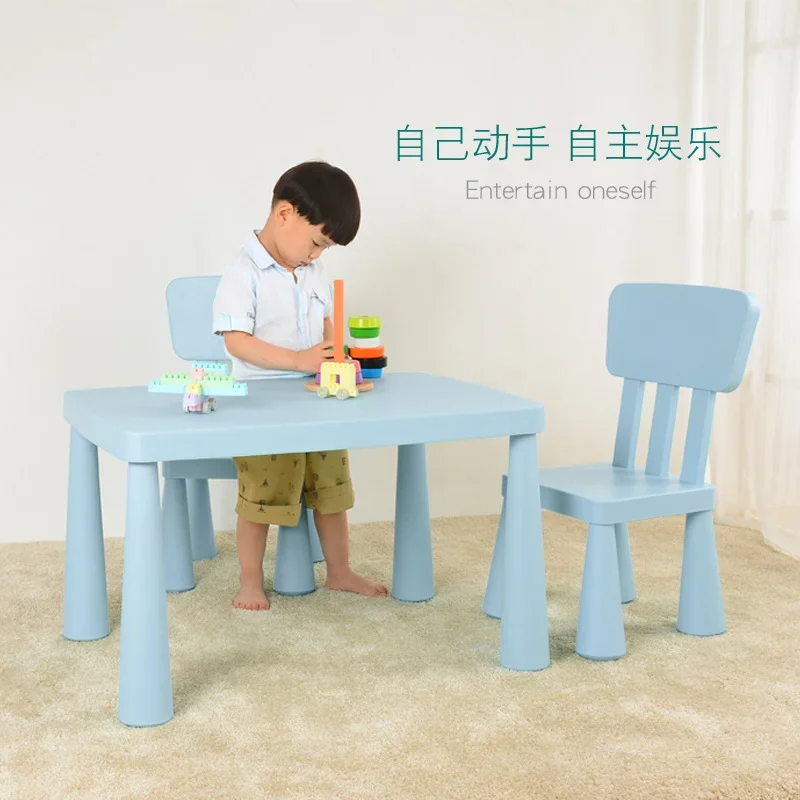 

Kindergarten Children's Tables and Chairs Set Plastic Tables and Chairs Children's Toy Tables and Baby Learning Tables Thickened