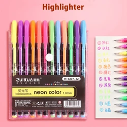 Vibrant Metallic Glitter Gel Pens Set (12pc Highlighter Pen)