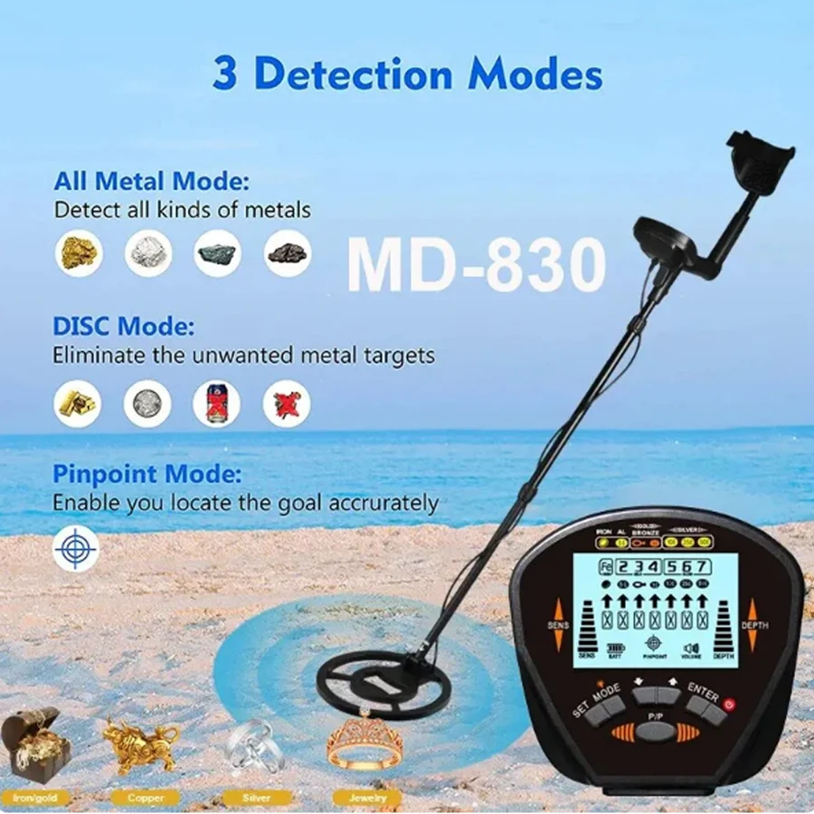 MD830 Metal Detector Underground Accurate positioning A treasure hunter Gold Detector Treasure Hunter Detecting Pinpointer metal detector