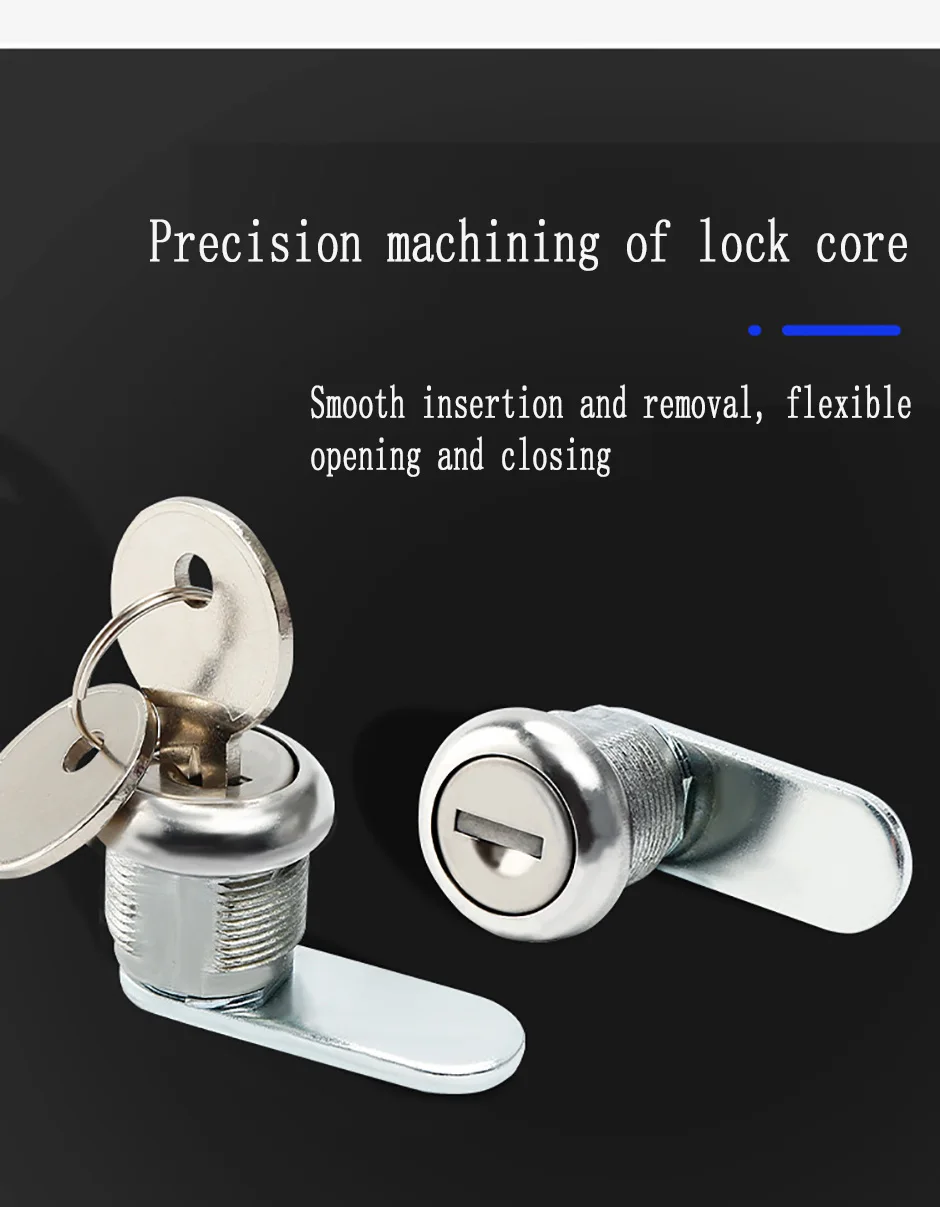 Description Picture 6 of itemZinc Alloy Tongue Lock Office Cabinet Door Lock Distribution Box Cabinet Mechanical Equipment Hardware