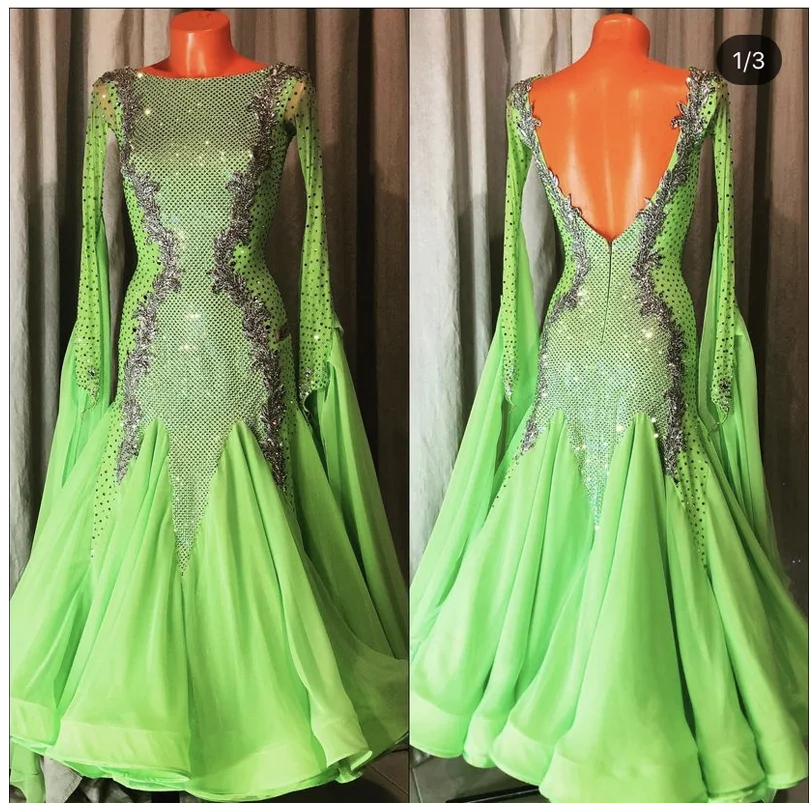 Waltz Tango Ballroom Dance Dress Lavender Smooth Ballroom Dressstandard Ballroom Dress