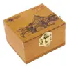 6cm Handcrafted Wooden Music Box Vintage Mechanical Musical Box Crafts Gift, Prints Castle Scenery, Castle in the Sky Tone 3