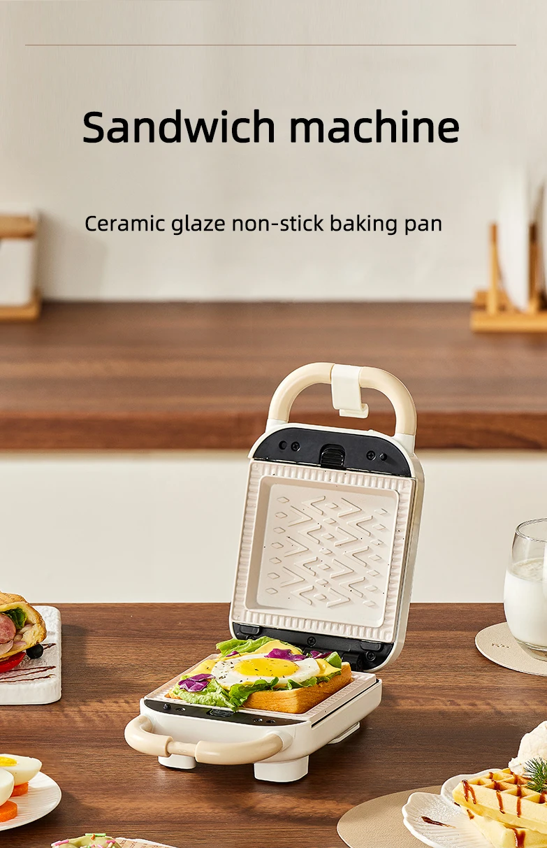 Description Picture 3 of item650W Electric Sandwich Maker Waffle Machine Toaster Baker Breakfast Machine Takoyaki Pancake Donuts Sandwichera 220V