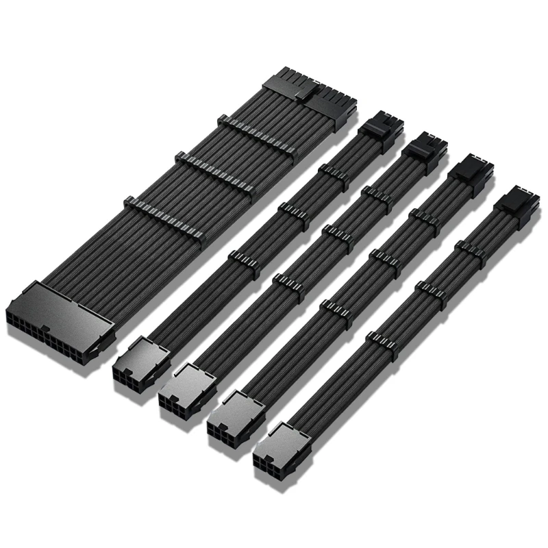  ̺ PSU Extension Cable30CM Sleeved 24-PIN 6+2-PIN 4+4-PIN