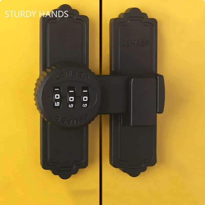 Zinc Alloy Door Buckle 3 Digit Password Barn Door Lock Sliding Hasps Lock Kitchen Cabinet Drawer Bolt Indoor Hardware