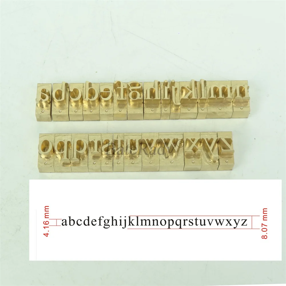 BateRady Time New Roman Brass Stamping Letters Flexible Letters Hot Foil Stamping Die Based on A height 6mm