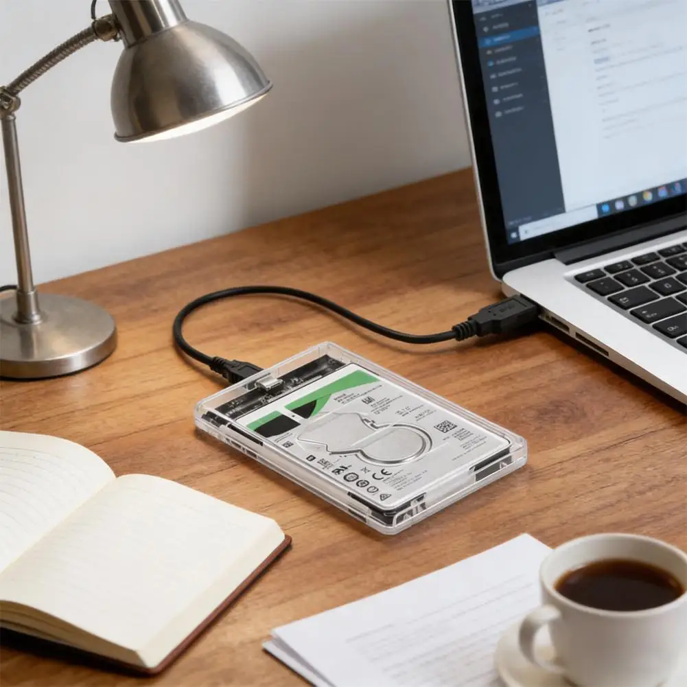 2.5인치 외장 SSD 마이크로 USB 3.0 고속 모바일 하드 드라이브 박스 투명 기계식 SATA 시리얼 포트 노트북 솔리드 스테이트
