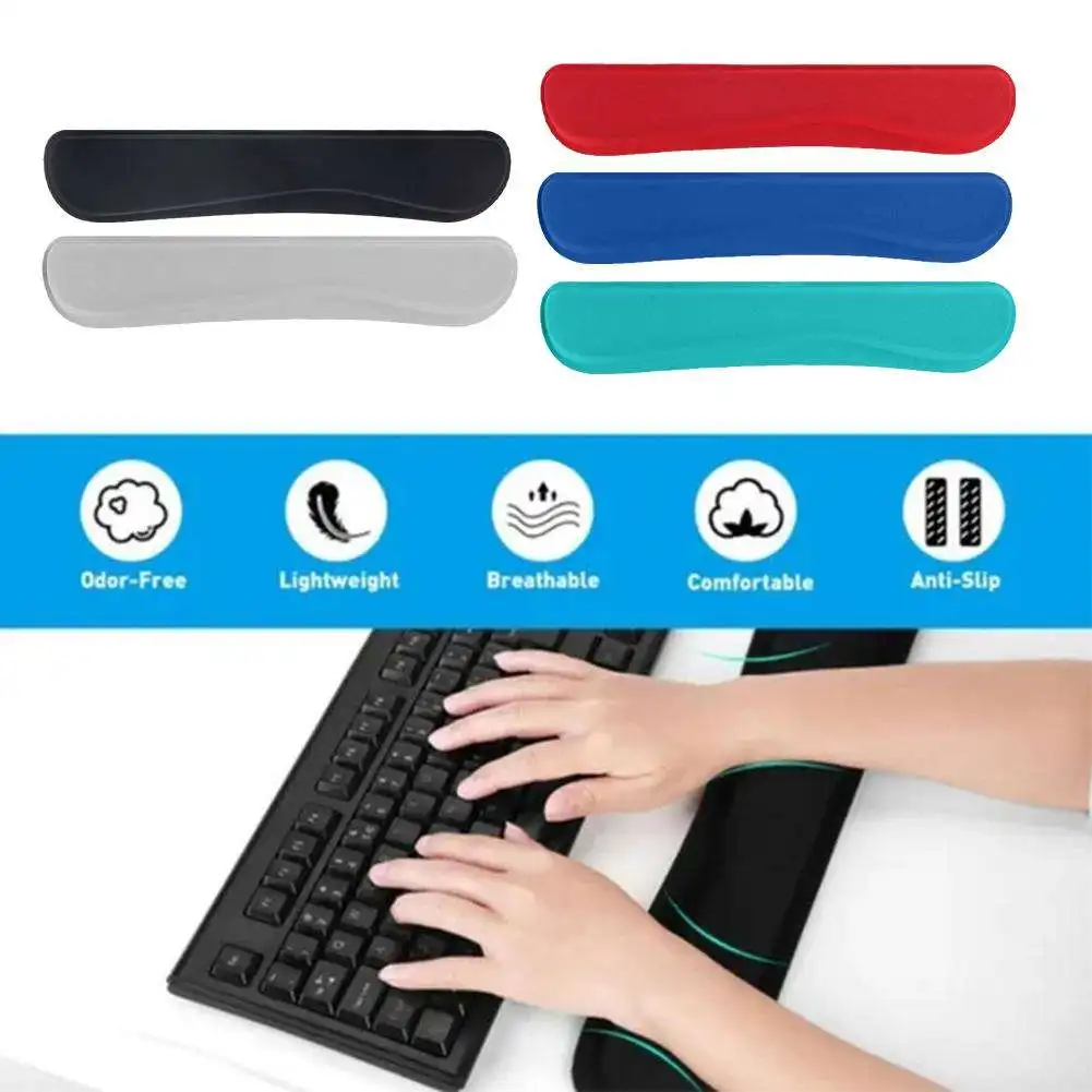 Oam Wrist Support Mouse Mat Keyboard Pad Wrist Rest Mouse Pad School Typing Non-Slip Easy Office Supplies I1F5