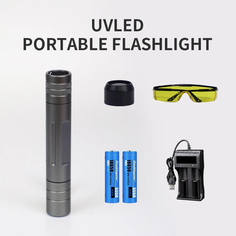 High-Power UV Curing Lamp Portable UV LED Torchlight Ultraviolet uv flashlight