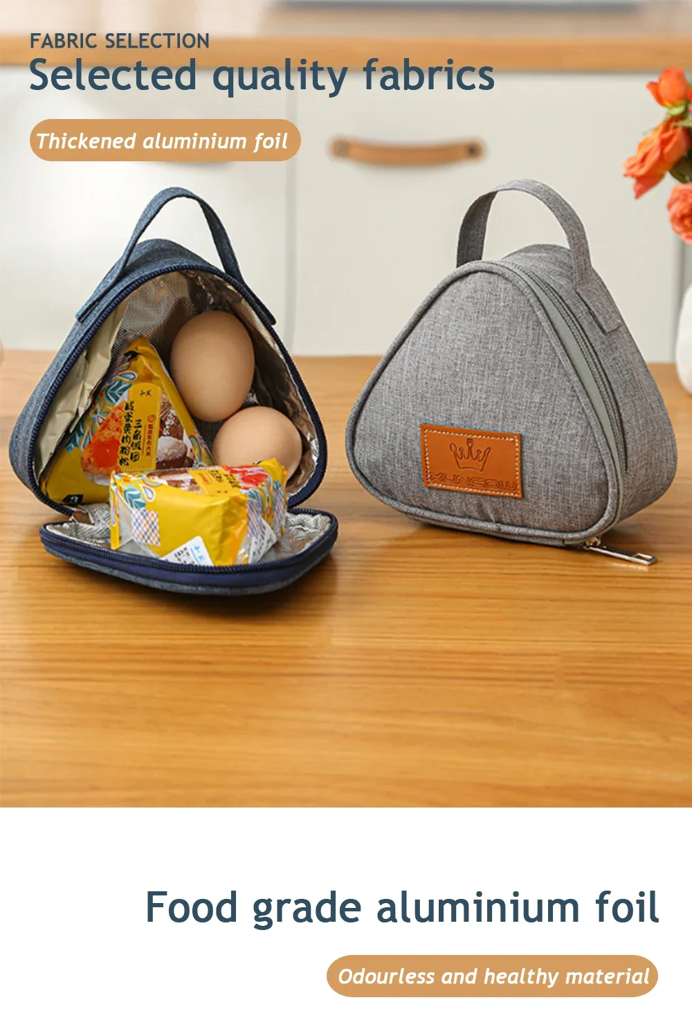Insulated Triangle Lunch Bag – Milk Carton Design, Waterproof & Portable – Triangle Ben... - SKU TIB16331 - UGI Packaging