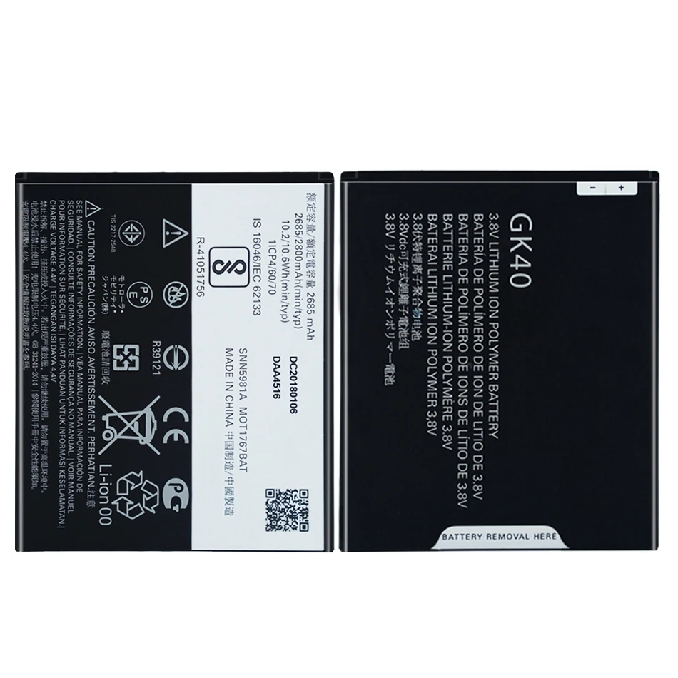 

NEW 2800mAh Battery GK40 GK 40 For Motorola Moto E4 XT1672 +Tracking Code