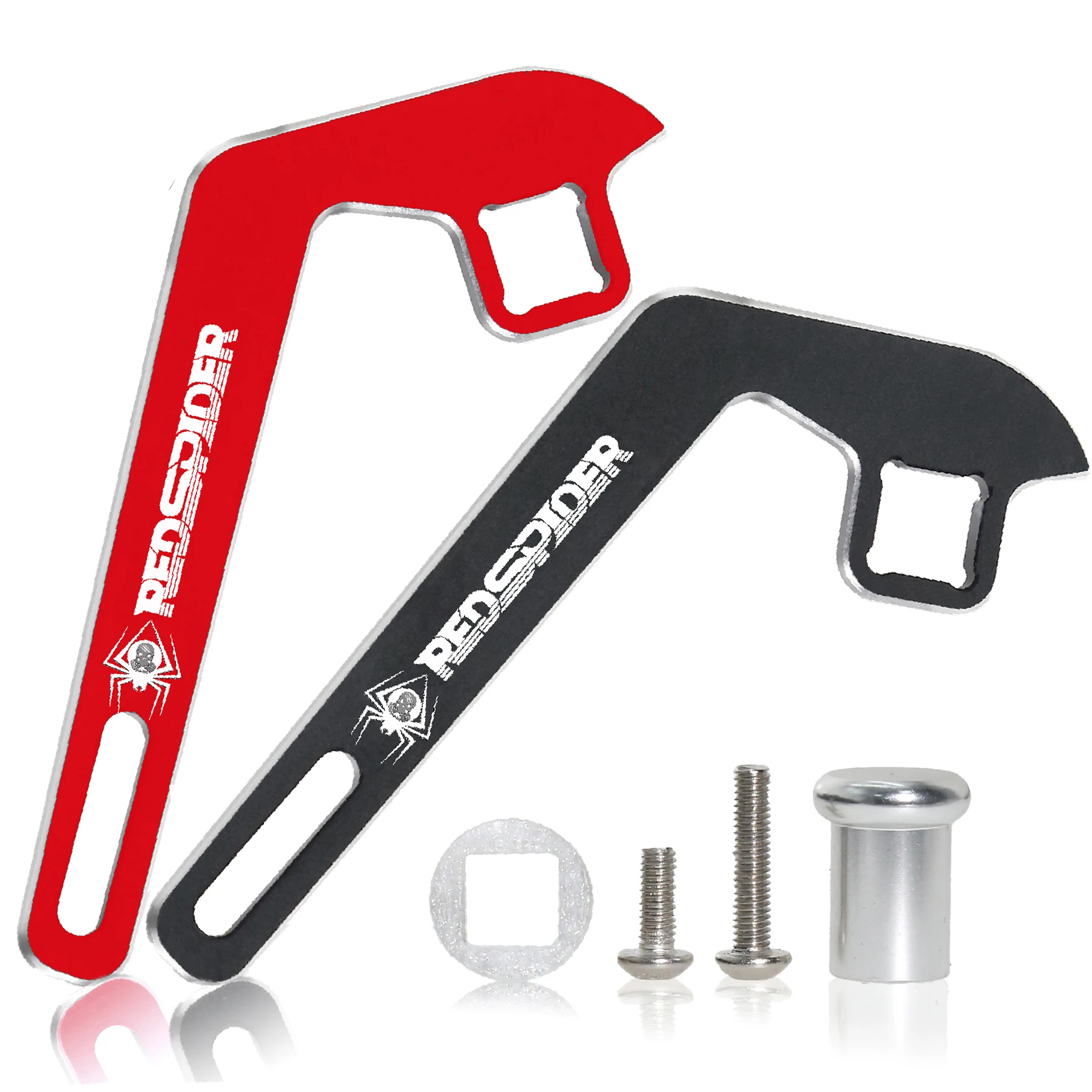 Volant CNC Aluminium pour Émetteur TQI - Compatible TRX4 RC, angle incliné avec reflets métalliques et insert rouge