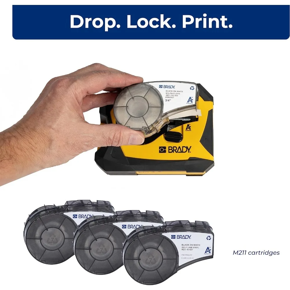 M211 Portable Bluetooth Monochrome Label Printer, Yellow/Black 3