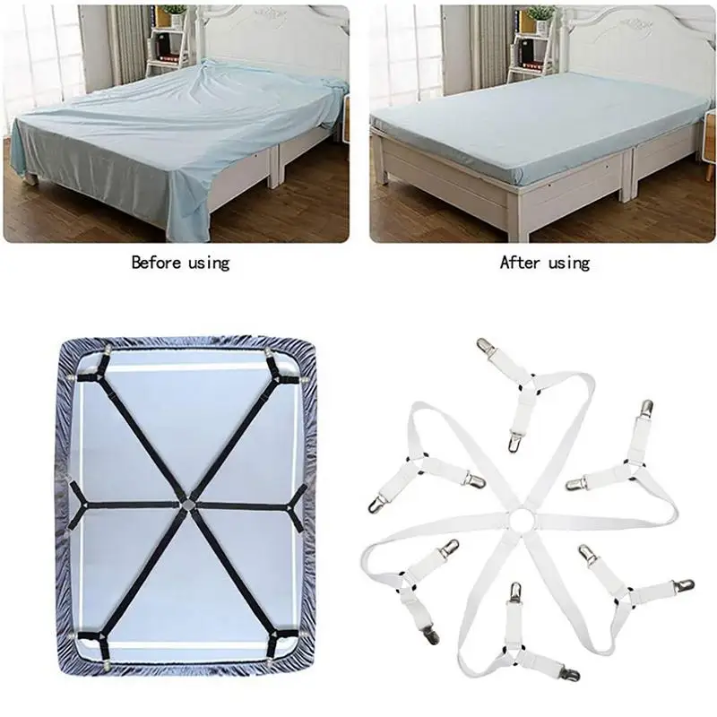 Adjustable Triangle Elastic Suspenders Gripper Holder Straps Clip for Bed  Sheets - China Bed Sheet Fasteners and Adjustable Bed Sheet Tensioner price