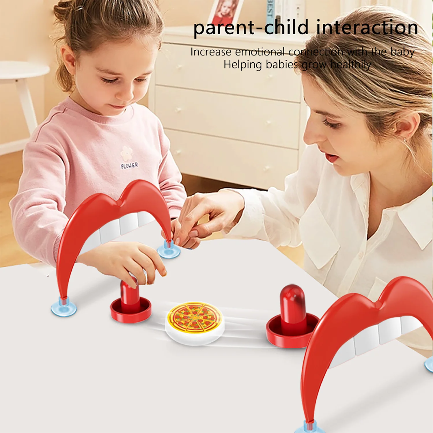 Desktop Pizza Ice Hockey Battle Parent Child Interactive Puzzle Board Game Children's Puzzle Toy 4