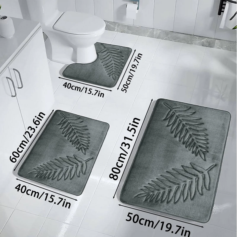 1 זיכרון PC קצף אמבט מחצלת נגד החלקה דלת מחצלת תוספת רכה ללא החלקה מהירה יבש סופג שירותים מחצלת שטיח לחדר אמבטיה לשטיח לבית