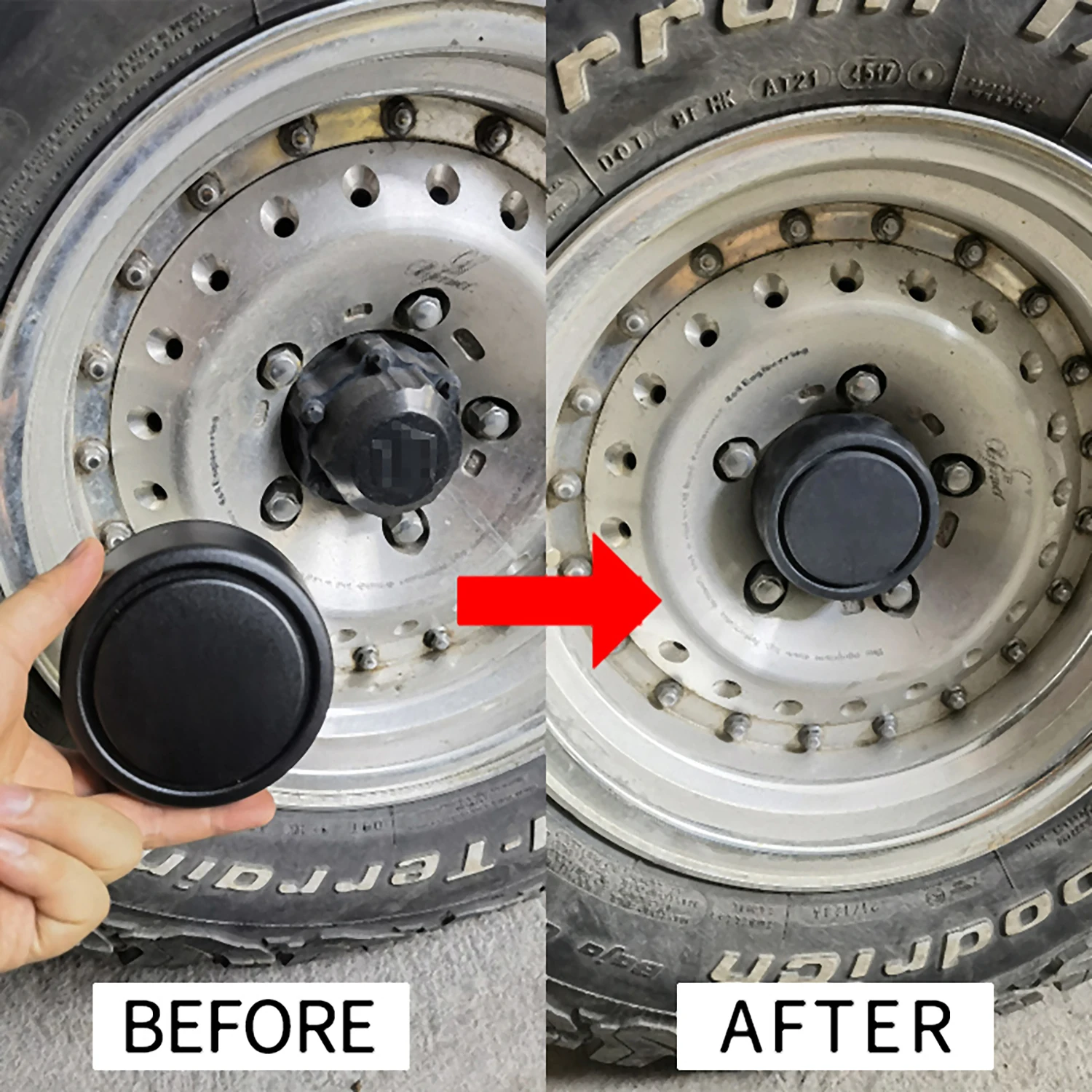 Enhanced Car Wheel Hub Cover Rear Center Cap - Stylish Exterior Accessory