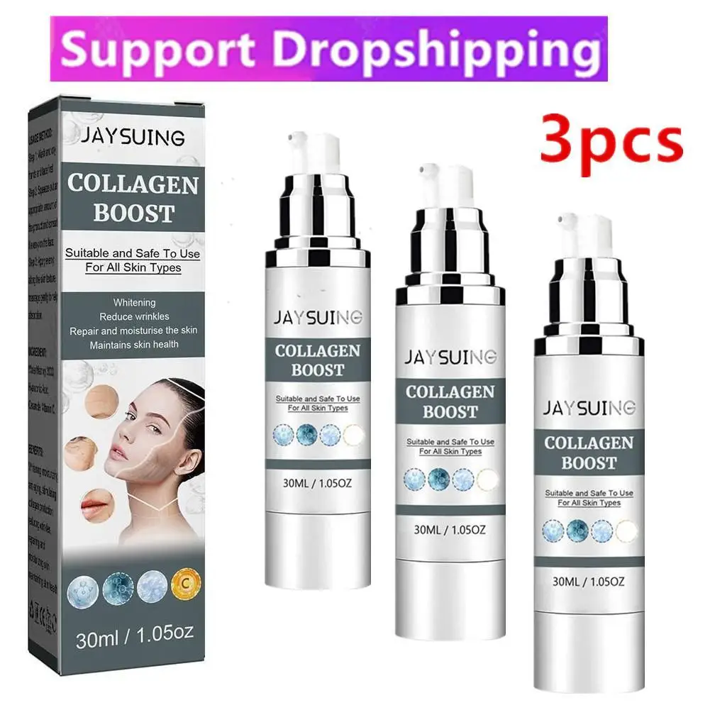 

3X 30ML Collagen Boost Serum Anti-aging Dark Spot Remover Whitening Care Anti-Wrinkle Cream Brightening Face Firming Wholesale