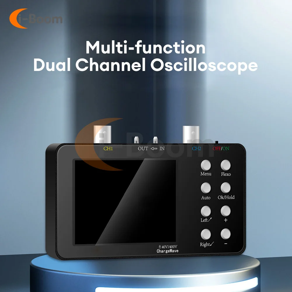 Digital Oscilloscope With 2 Channels 10Mhz Bandwidth Signal Generator 2.5KSa/S Sampling Rate 3.2inch LCD Backlight Display