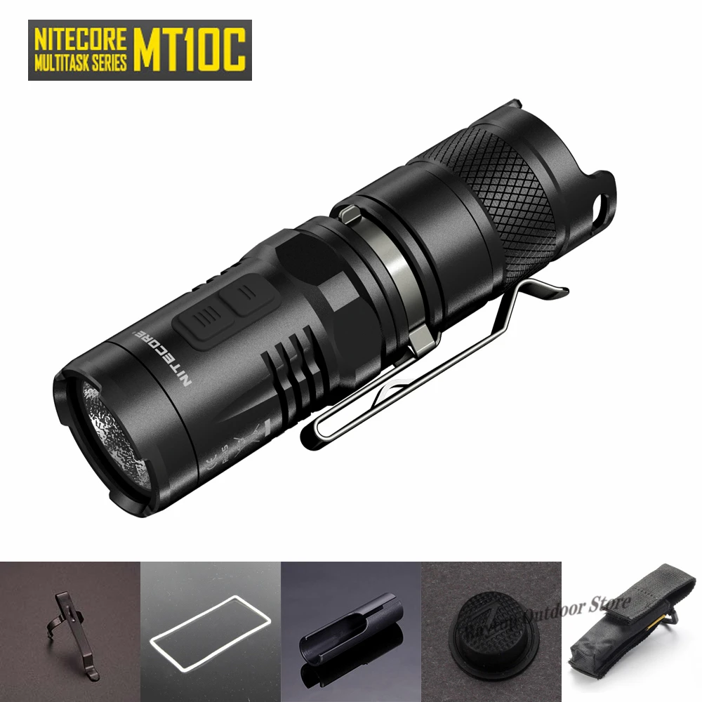 

Тактический фонарик NITECORE MT10C, фонарик для освещения, максимальный луч 920 люмен, расстояние луча 190 м, фотовспышка для кемпинга на открытом воздухе