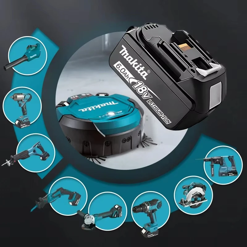Rechargeable Lithium Battery 18V 5.0/6.0/9.0Ah with LED Indicator for Makita Cordless Power Tool