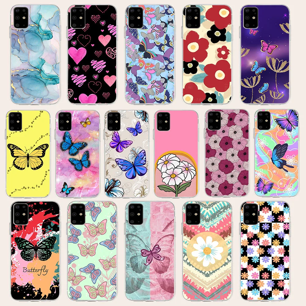 Ak-50 Custodia In Silicone Fiore Farfalla Per Moto Edge G23 G22 20 S30 30 Neo G40 One Fusion Plus Ultra Lite Pro