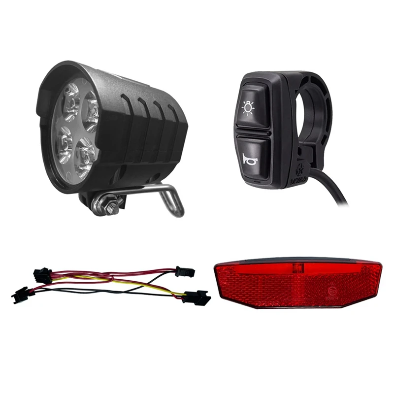 

36V48V52V60V Electric Bicycle Front And Rear Lights Set With DK226 Light Horn Turning Switch E-Bike Light