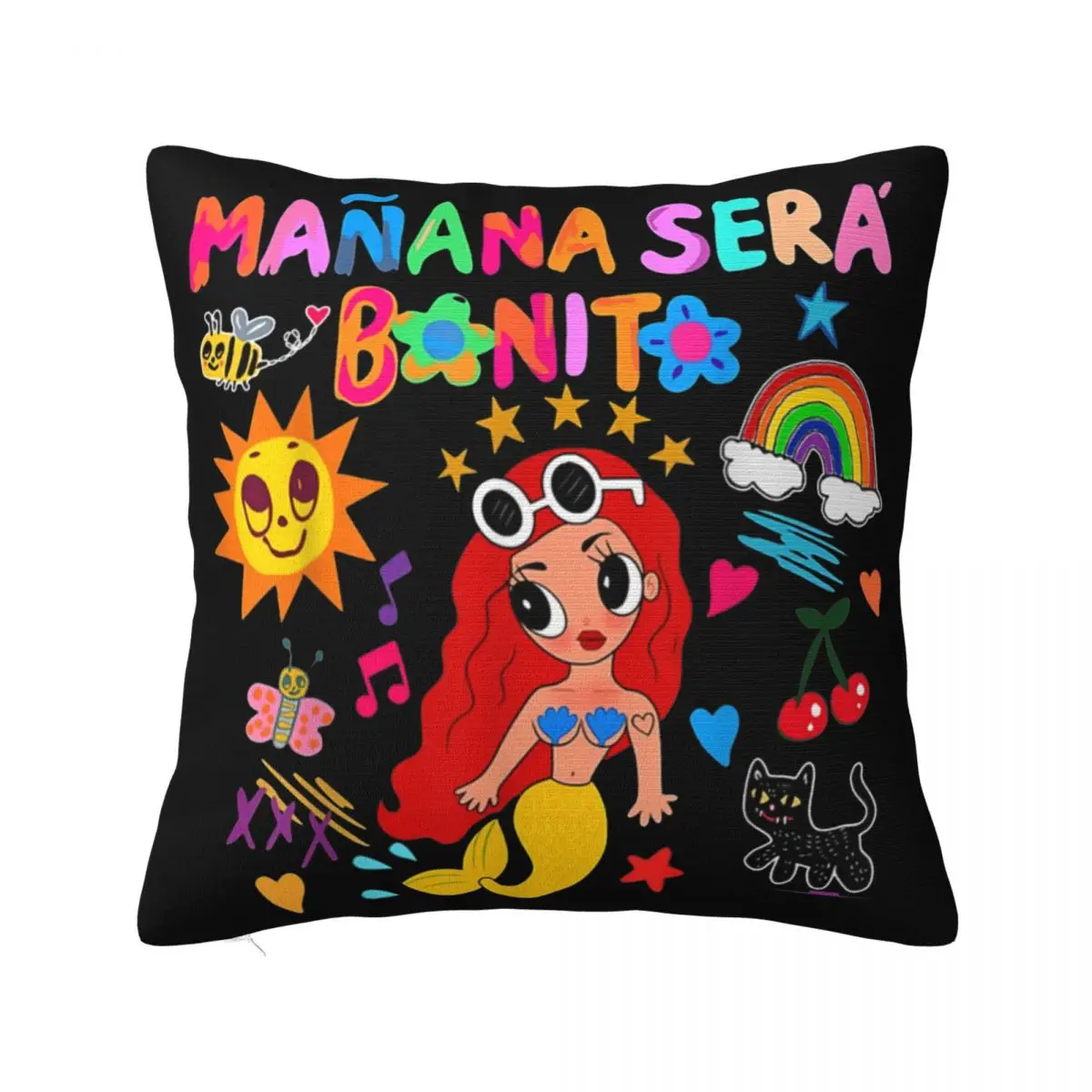 

Karol G Manana Sera Bonito Pillowcase Soft Polyester Cushion Cover Decorations Music Pillow Case Cover Seater Zippered 45X45cm
