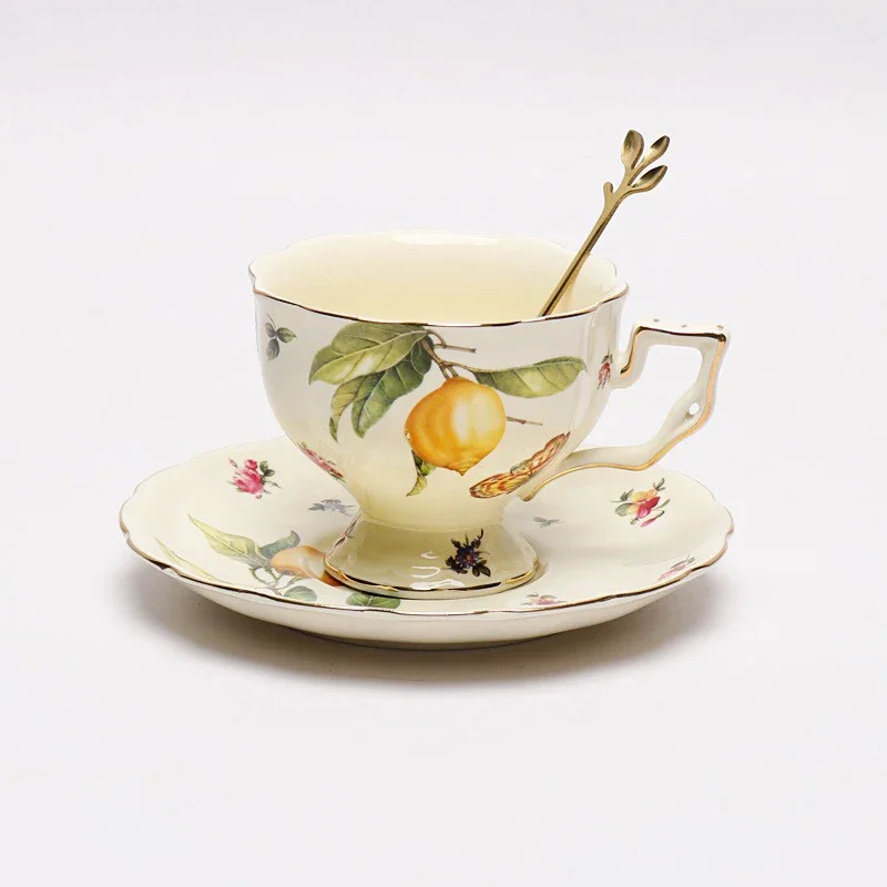 European Ceramic Lemon Coffee Set - طقم قهوة ليمون...
