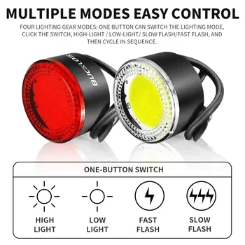USB Rechargeable Bike Light Set 2