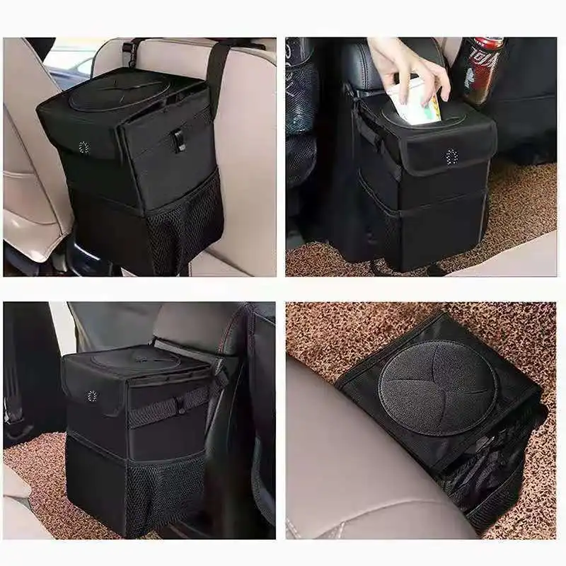 

Waterproof Car Trash Can Bin Auto Car Accessories Organizer Garbage Dump For Trash Can Cars Storage Pockets Closeable Portable