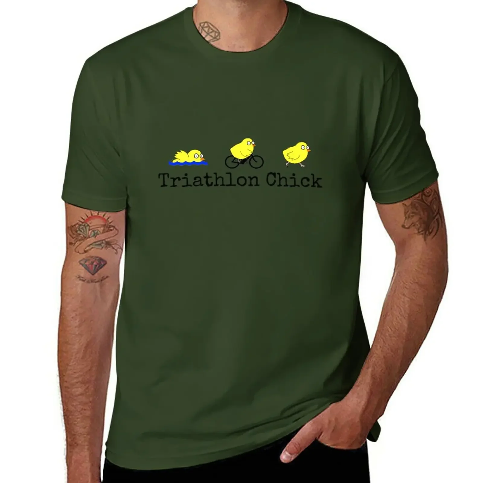 

Triathlon Chick T-Shirt animal prinfor boys boys whites plain black t shirts men