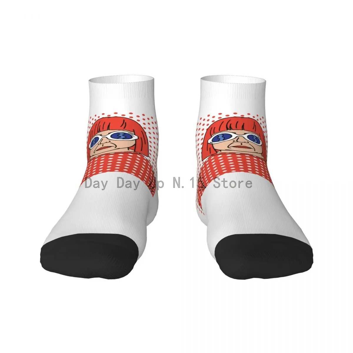 Kawaii Mens Yayoi Kusama Self Portrait Dress Socks Unisex Warm Comfortable 3D Printed Crew Socks