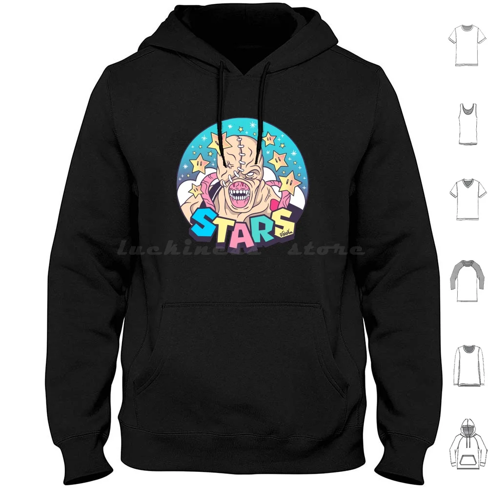 Nemesis-Stars Felpa Con Cappuccio In Cotone A Maniche Lunghe Nemesis Stars