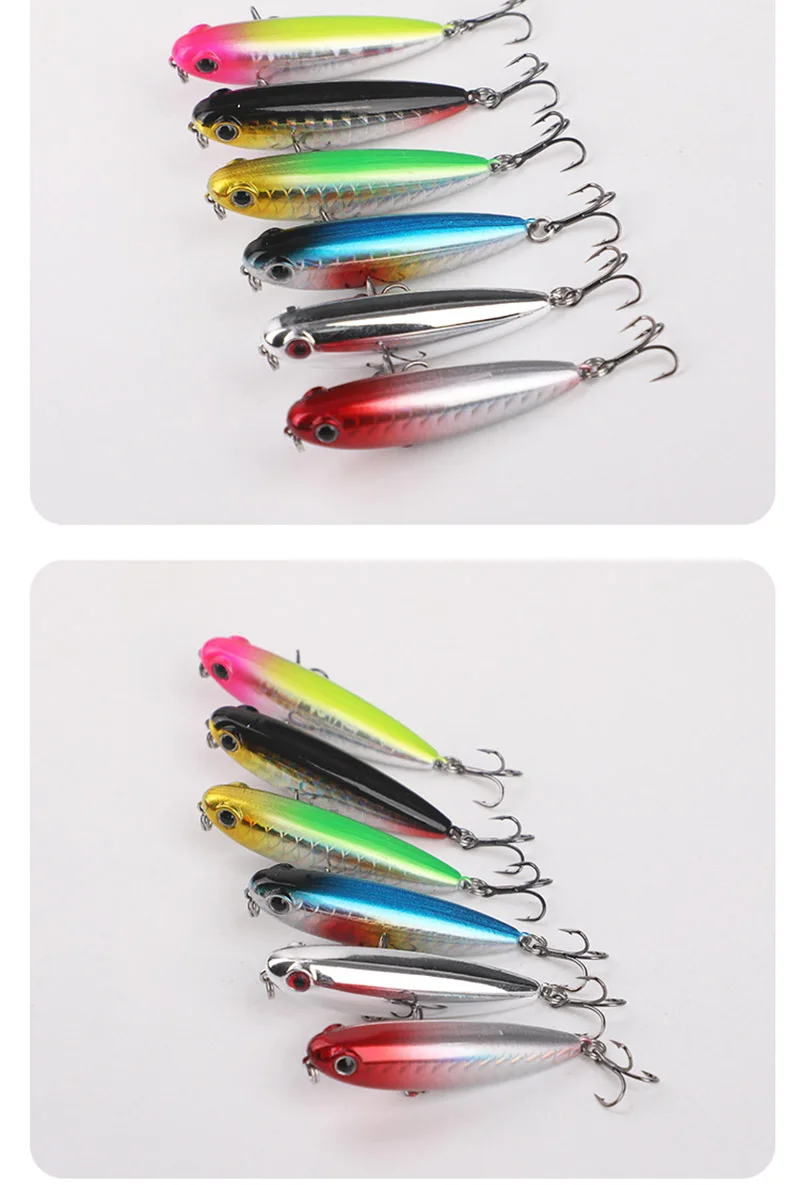 OUTKIT 5 cm 2,8 g schwimmender Bleistift-Angelköder oben Wasserhunde Hartköder Köder Wobbler Künstlicher harter Köder Angelgerät Pesca – Detail 10