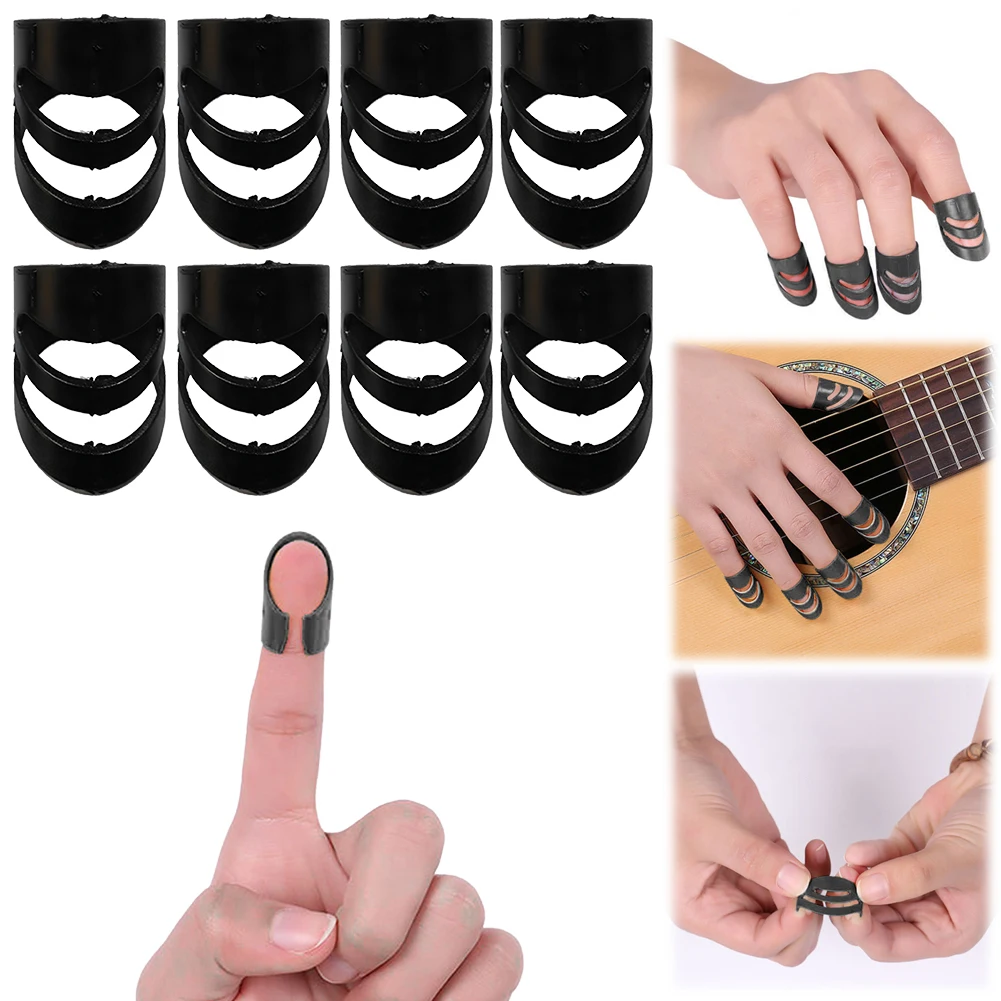 8Pcs Finger Picks S M L XL Alaska Picks Plectrums Stringed Instrument Finger for Acoustic Electric Guitar Bass