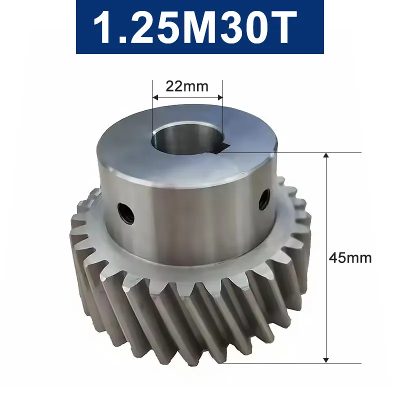 1pc Carving Maschine Links Stirnrad 1,25 M 25 Zähne 30T 60T Bohrung 14mm 16mm 20mm 22mm 25 Hochfrequenz Präzision Fräsen Zahnräder – Detail 8