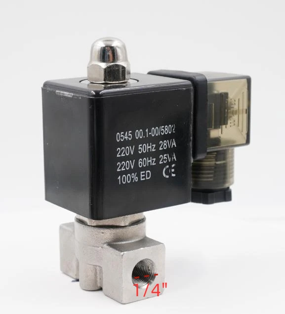 

AC220V 50 Гц 1/8 "1/4" Соленоидный клапан дизельный метанол машина сгорания масла части 304 нержавеющая сталь 1/8 1/4 электромагнитный клапан