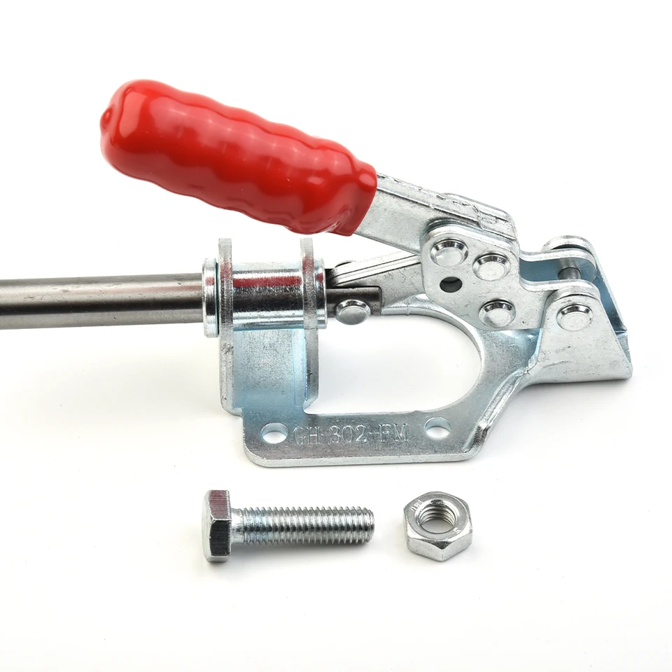 2 Pinces à Bascule GH-302-F - Serrage Rapide 136kg Pour Menuiserie Et Soudure