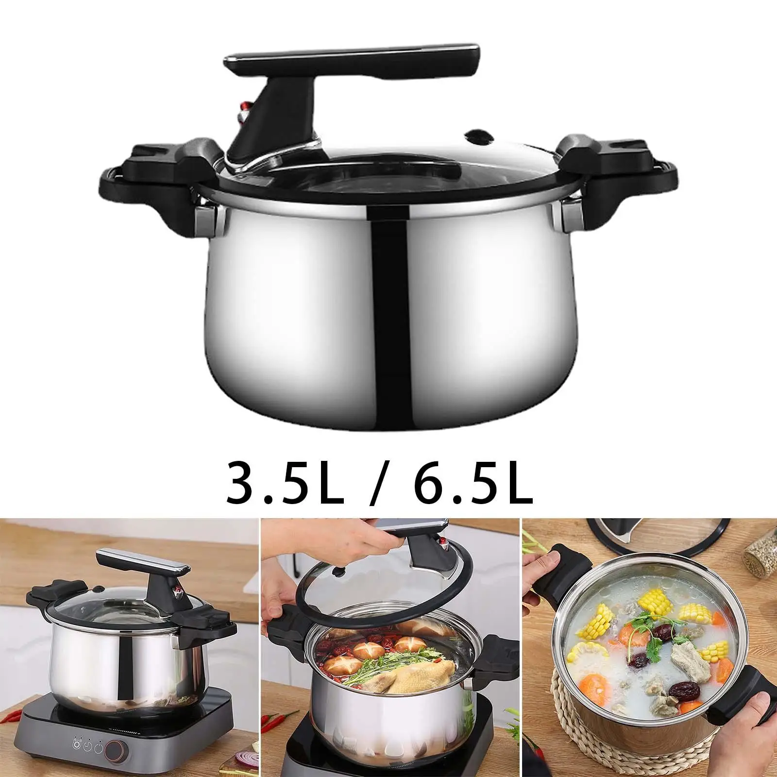 Pressure Cooker Energy Saving Kitchen Soup Pot for Restaurants Hotel Camping