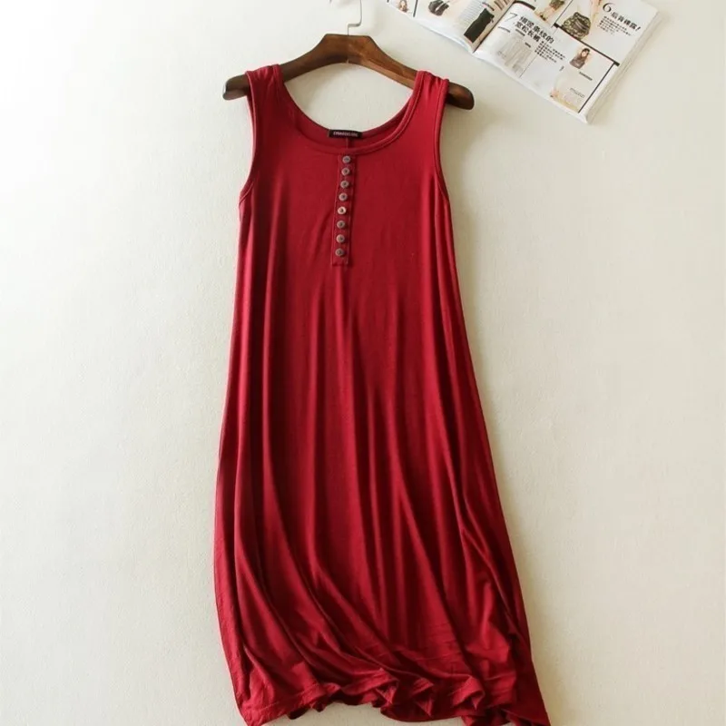 

Women Nightgowns Summer Sleepwear Casual Night Dresses Sleeveless Dresses Women Loose Nightdress Home Clothes