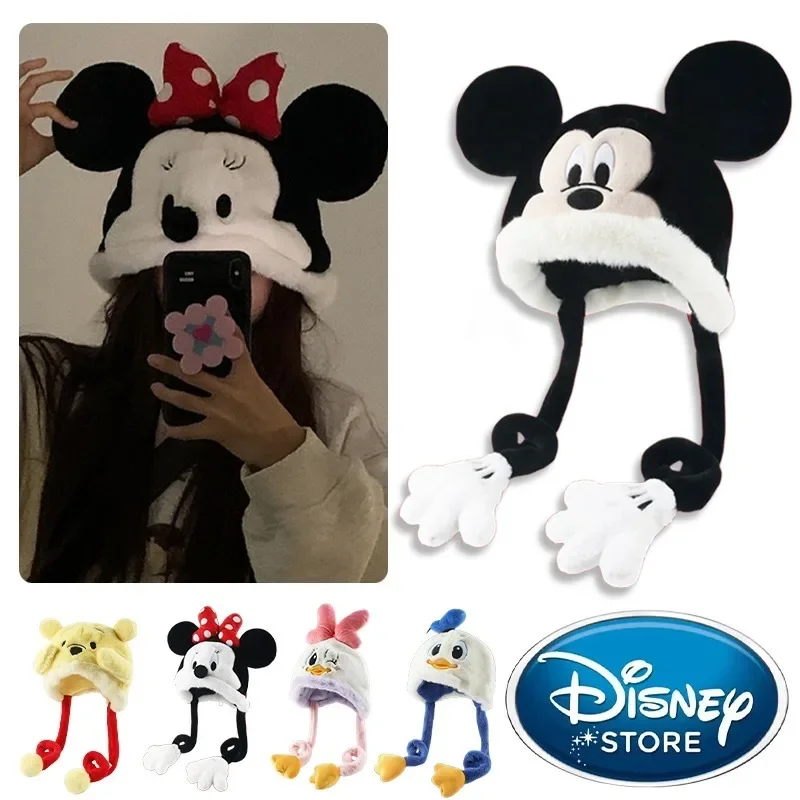 Disney Mickey Plush Hat Minnie Mouse Funny Cute Anime Women