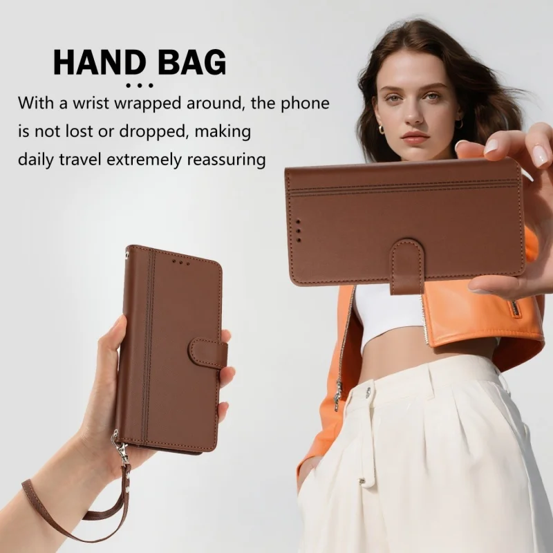 Elegant PU Leather Wallet Flip Phone Case Cover