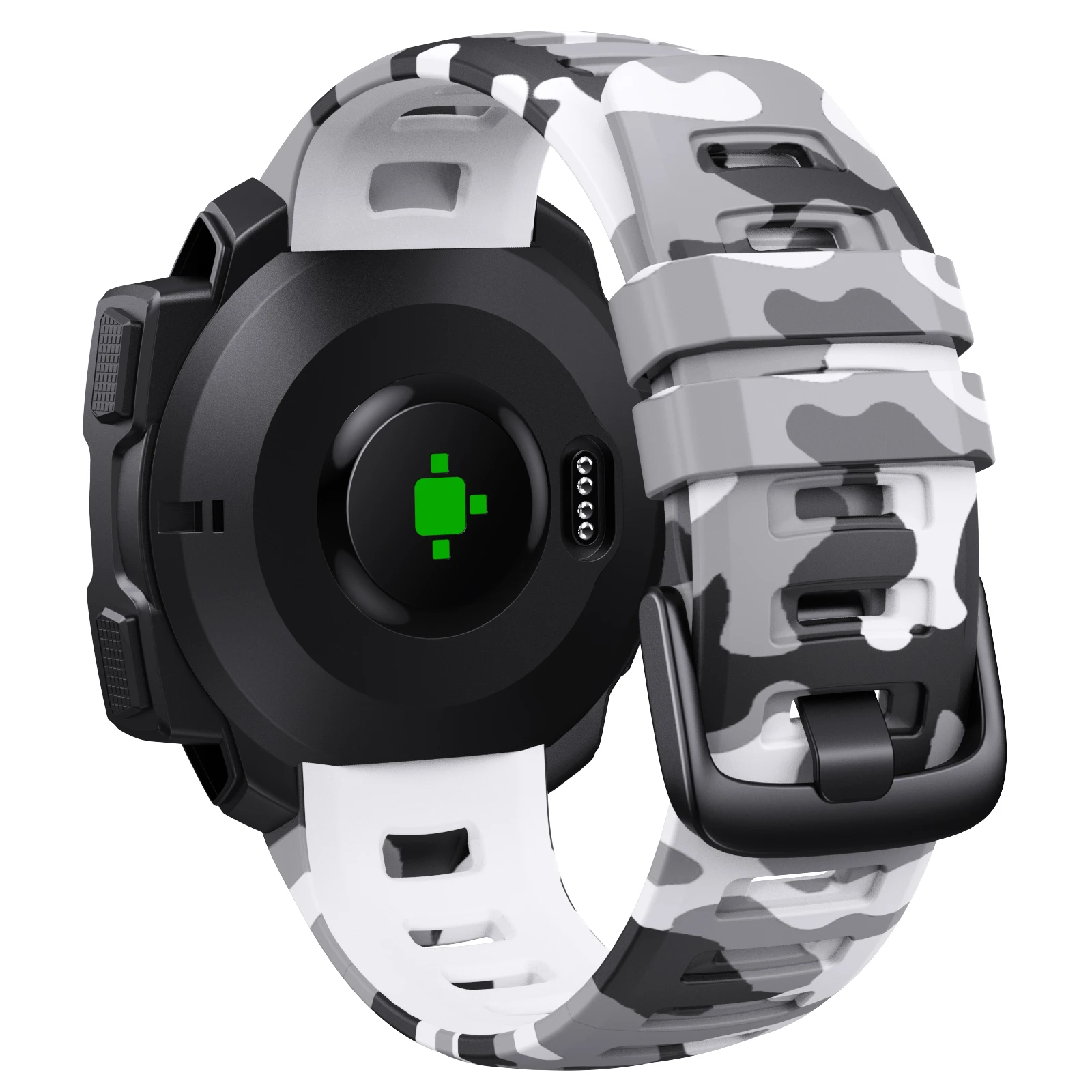 22mm Garmin Instinct1 2 Silicone Easy Fit Strap Camouflage Rubber Wristband Quick Release Band Bracelet And Removal Accessories